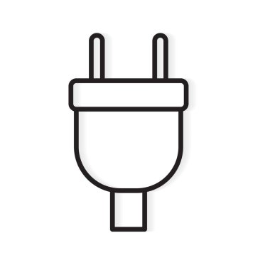 Elektrik pllug simge-vektör illüstrasyon