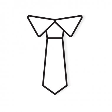 boyun kravat simge-vektör illüstrasyon