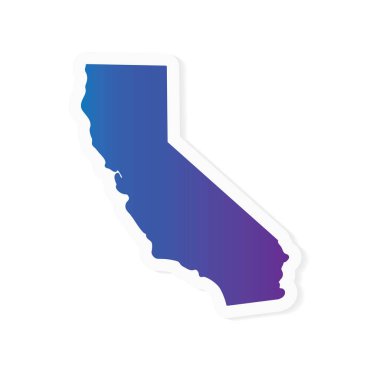 degrade California harita-vektör illüstrasyon