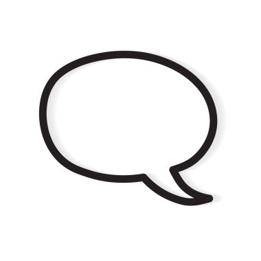 konuşma kabarcık siyah Anahat-vektör illüstrasyon