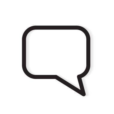 konuşma kabarcık siyah Anahat-vektör illüstrasyon