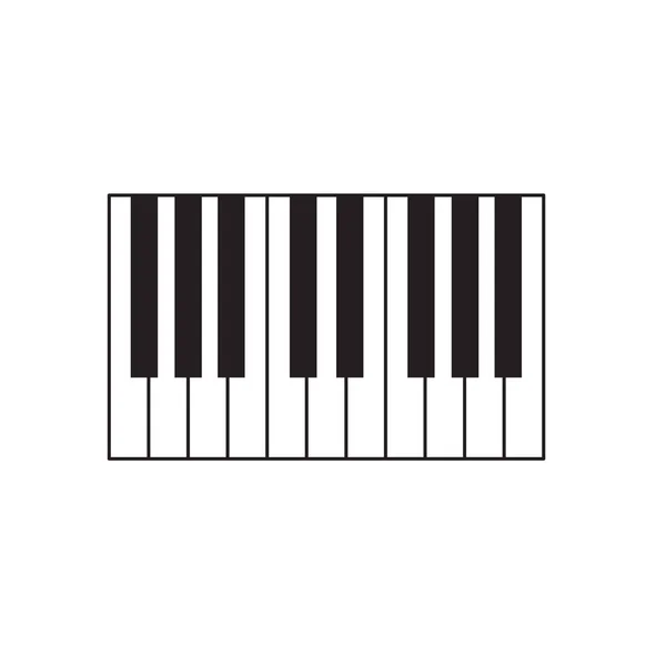 Icon-Vektor-Illustration für Klaviertasten — Stockvektor