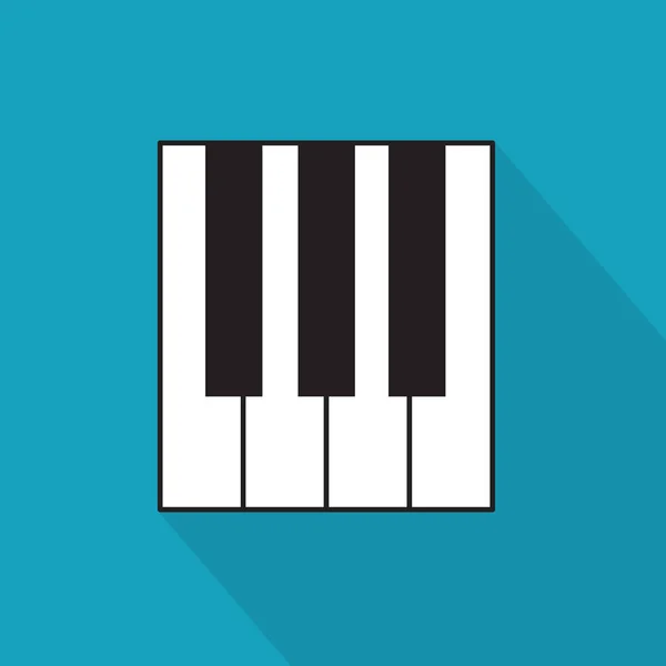 Piano toetsen icon-vector illustratie — Stockvector