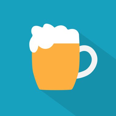 bira cam simgesi-vektör illüstrasyonu