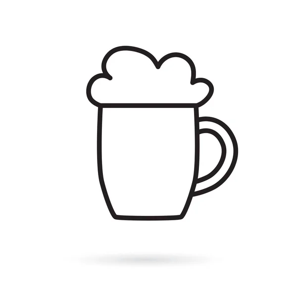 Bier glas icon- vector illustratie — Stockvector