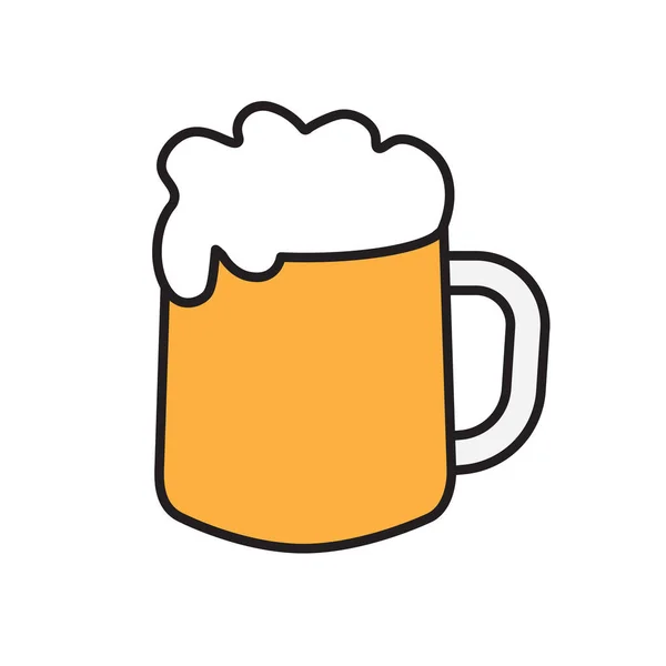 Vetro di birra icon- vettoriale illustrazione — Vettoriale Stock