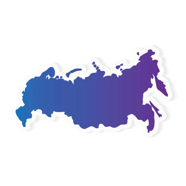 Gradient Russia map - vector illustration — Stock Vector