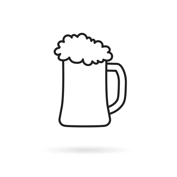 Bierglas-Icon-Vektor-Illustration — Stockvektor