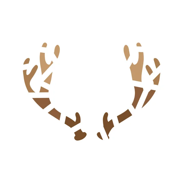 Geometric deer antlers icon- vector illustration — Stock Vector