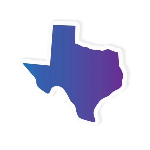 Degrade Texas haritası- vektör illüstrasyon — Stok Vektör