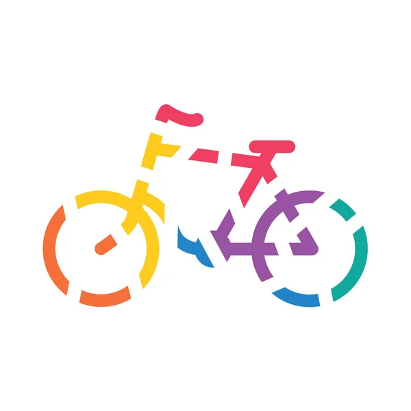 Vélo géométrique coloré icon- illustration vectorielle — Image vectorielle