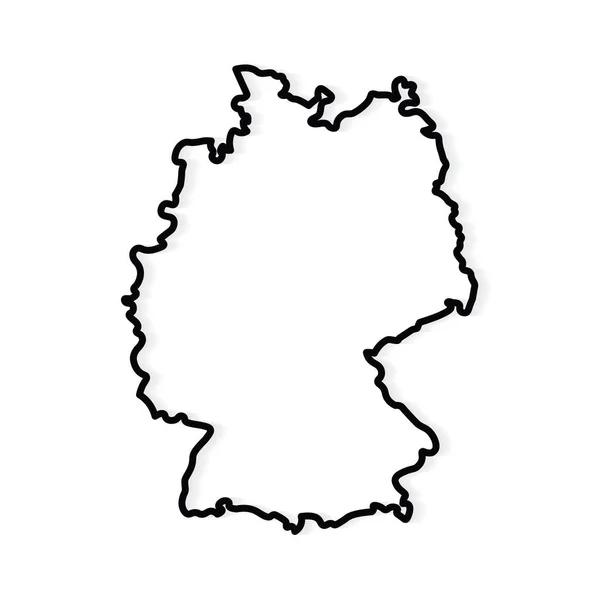 ドイツ地図の概要-ベクトル図 — ストックベクタ