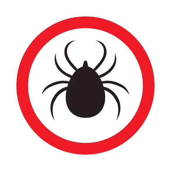 Tick lyme insect warning icon- vector illustration — Stock Vector