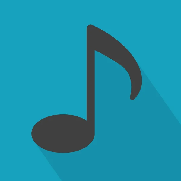 Muziek noot icon- vector illustratie — Stockvector