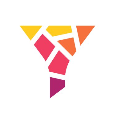 fcolorful geometrik huni simgesi- vektör illüstrasyon