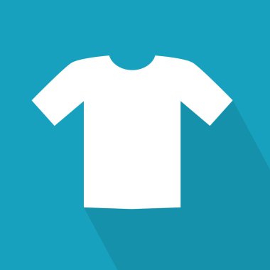 beyaz boş tshirt simgesi- vektör illüstrasyon