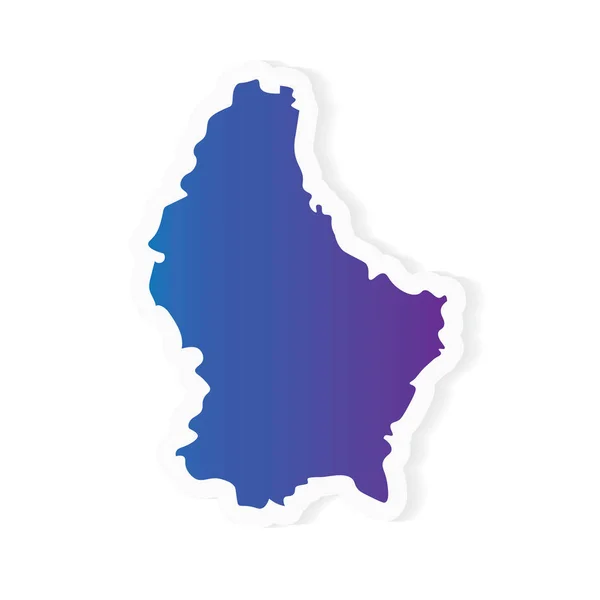 Gradient lucemburská mapa-vektorová ilustrace — Stockový vektor