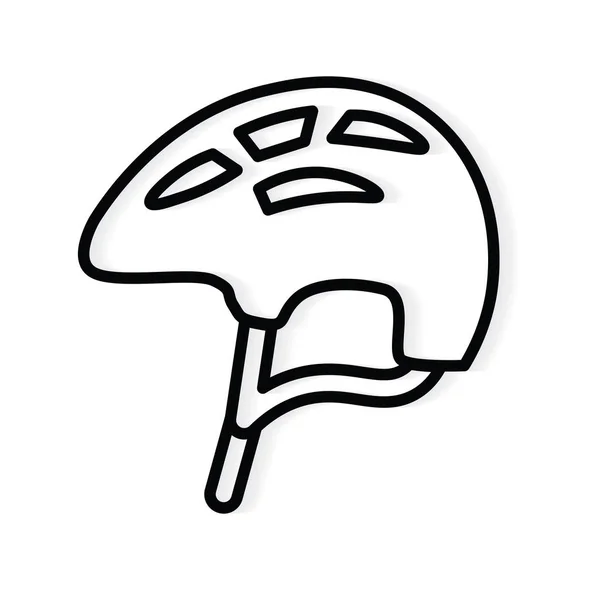 Vermelho bicicleta capacete icon- vetor ilustração —  Vetores de Stock