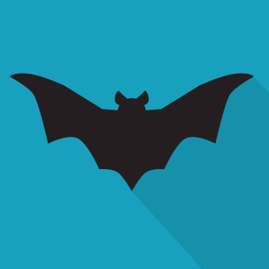 Cadılar Bayramı siyah yarasa simgesi- vektör illüstrasyon