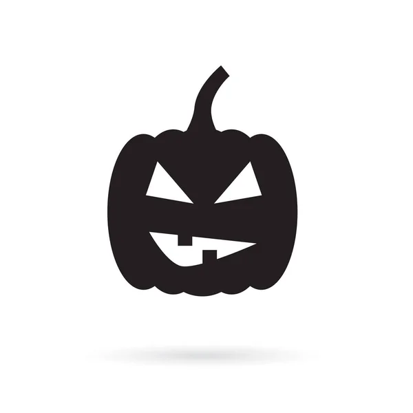 Иконка тыквы на Хэллоуин - векторная иллюстрация — стоковый вектор