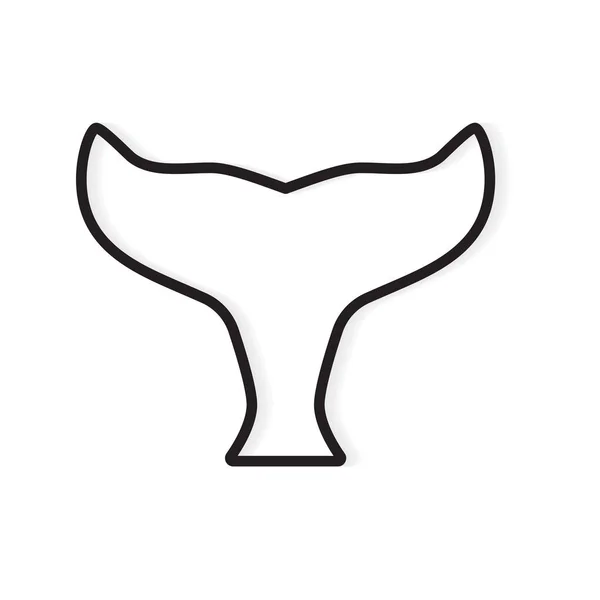 Whale fins ikon-vektor illustration — Stock vektor
