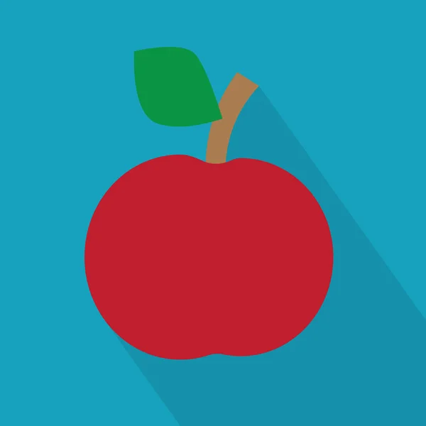 红苹果图标 - 矢量插图 — 图库矢量图片