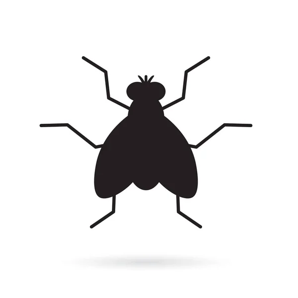 Insecte mouche icon- vecteur illustration — Image vectorielle