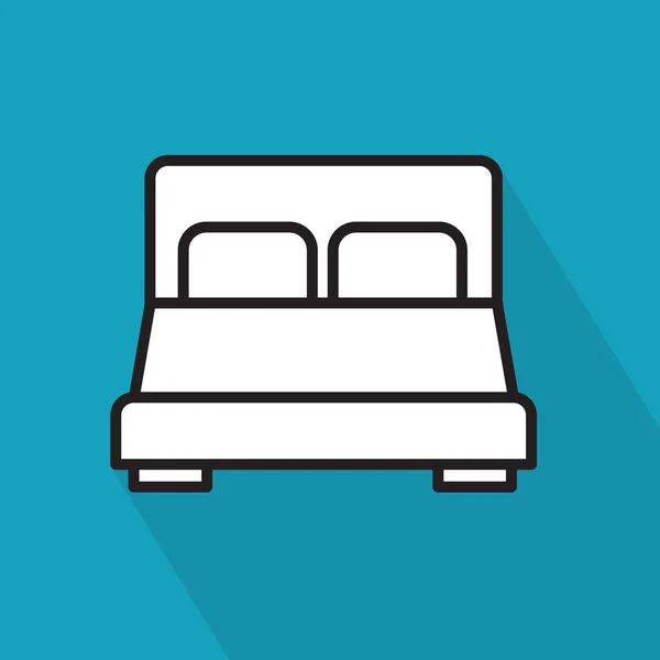 Cama de casal icon- ilustração vetorial — Vetor de Stock