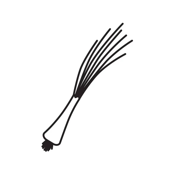 Ciboulette noire- illustration vectorielle — Image vectorielle