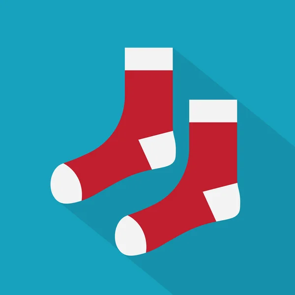 Vermelho e branco meias icon- vetor ilustração — Vetor de Stock