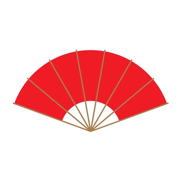Asiático mano fan icon- vector ilustración — Vector de stock
