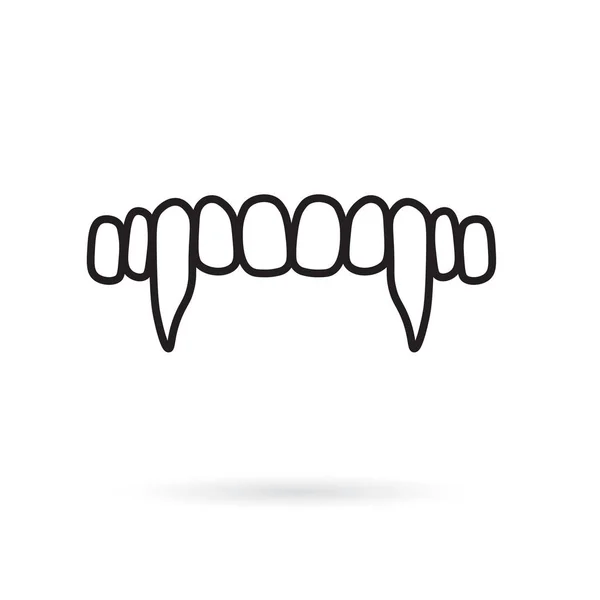 Vampire fangs icon- vector illustration — Stock Vector