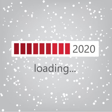 2020 yılı yükleme konsepti- vektör illüstrasyonu