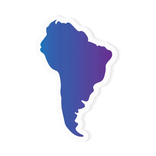 Gradient South America map- vector illustration — Stock Vector