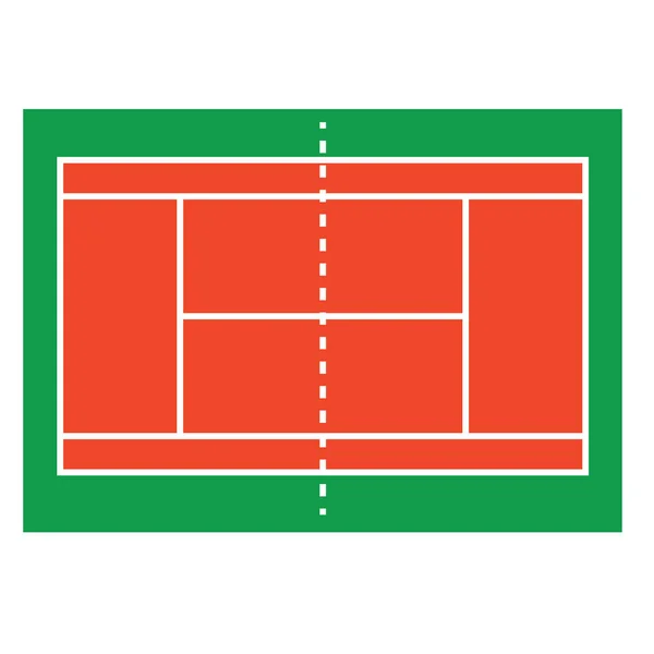 Icon-Vektor-Darstellung des Tennisplatzes — Stockvektor
