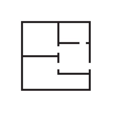 kat planı simgesi- vektör çizimi