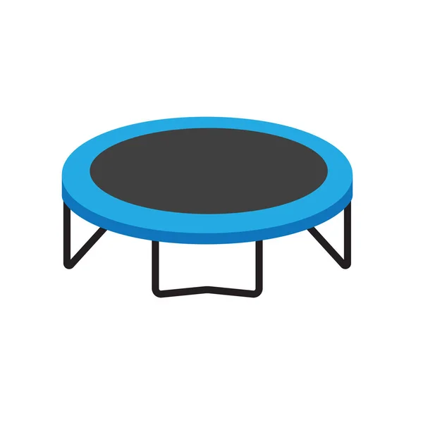 Azul salto trampolín icon- vector ilustración — Vector de stock