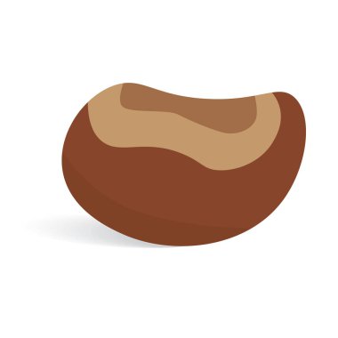 kahverengi kestane simgesi- vektör illüstrasyon