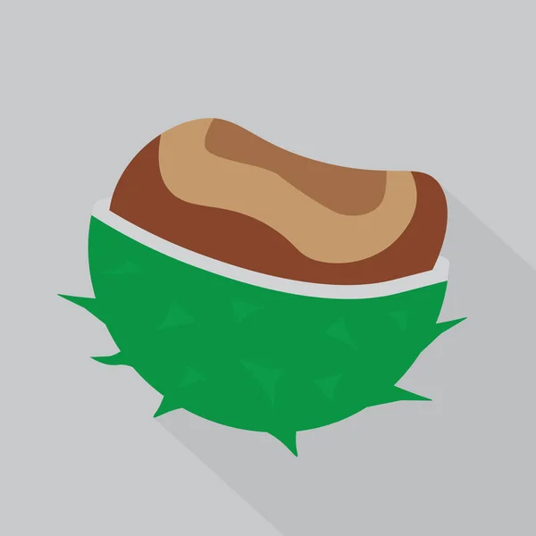 Châtaignier brun icon- illustration vectorielle — Image vectorielle