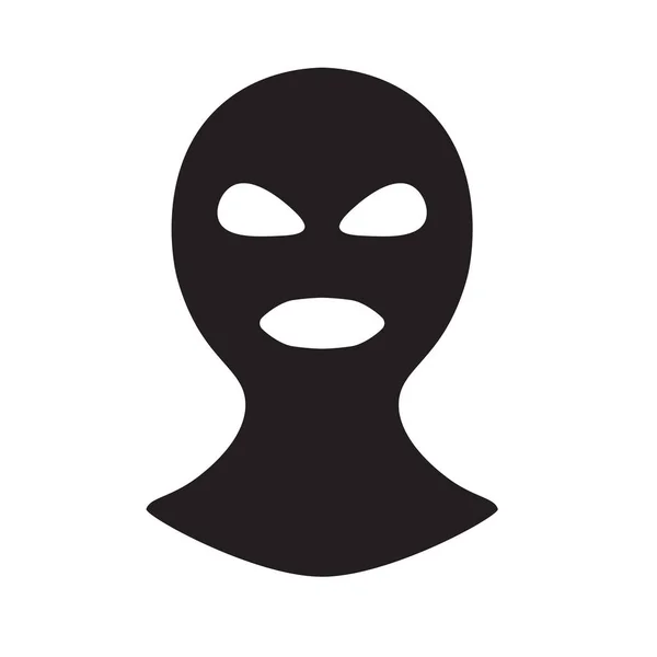 Haydut, soyguncu maske simgesi- vektör illüstrasyon — Stok Vektör