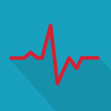 kalp atış çizgisi simgesi- vektör illüstrasyon