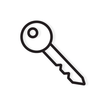 siyah anahtar simgesi-vektör çizim