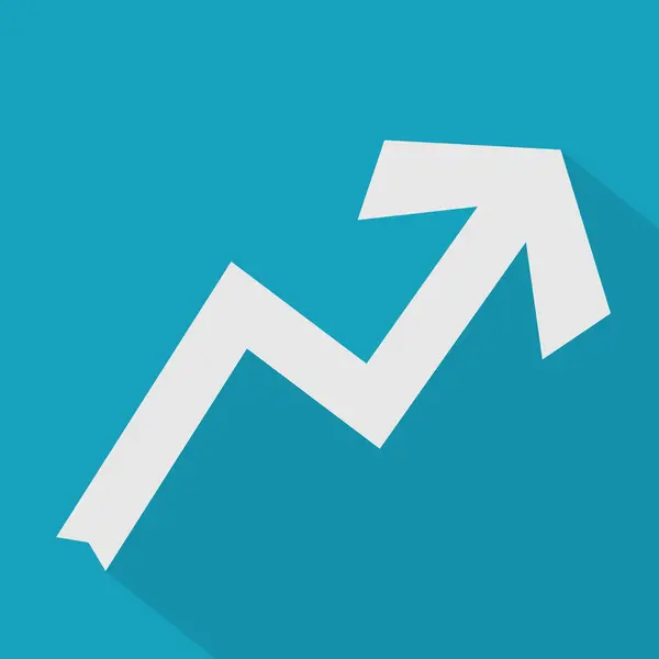 Upward arrow icon- vector illustration — Stock Vector