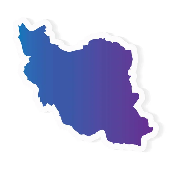 Gradient Iran carte illustration vectorielle — Image vectorielle