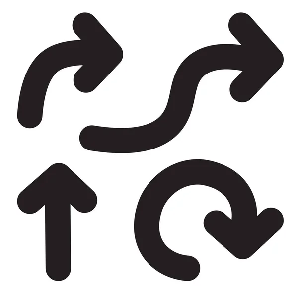 Black arrows set icon- vector illustration — Stock Vector
