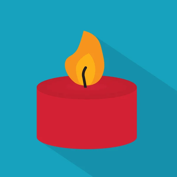 Vela de memoria roja icono- vector de ilustración — Vector de stock