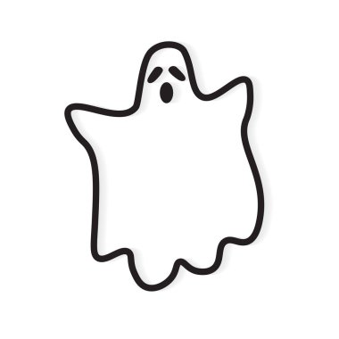 korkunç hayalet simgesi- vektör illüstrasyon