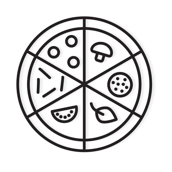 切片比萨饼图标 - 矢量插图 — 图库矢量图片