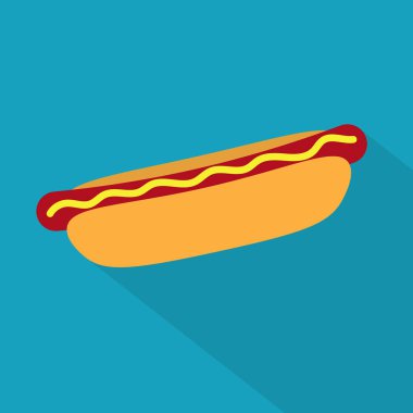 hot dog simgesi-vektör illüstrasyonu