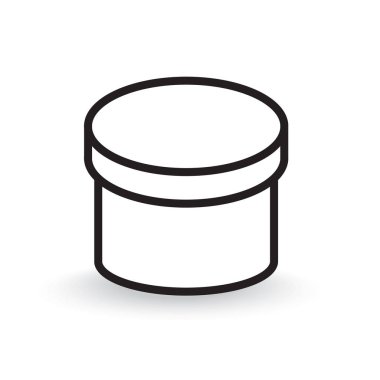 yuvarlak kutu simgesi- vektör çizimi